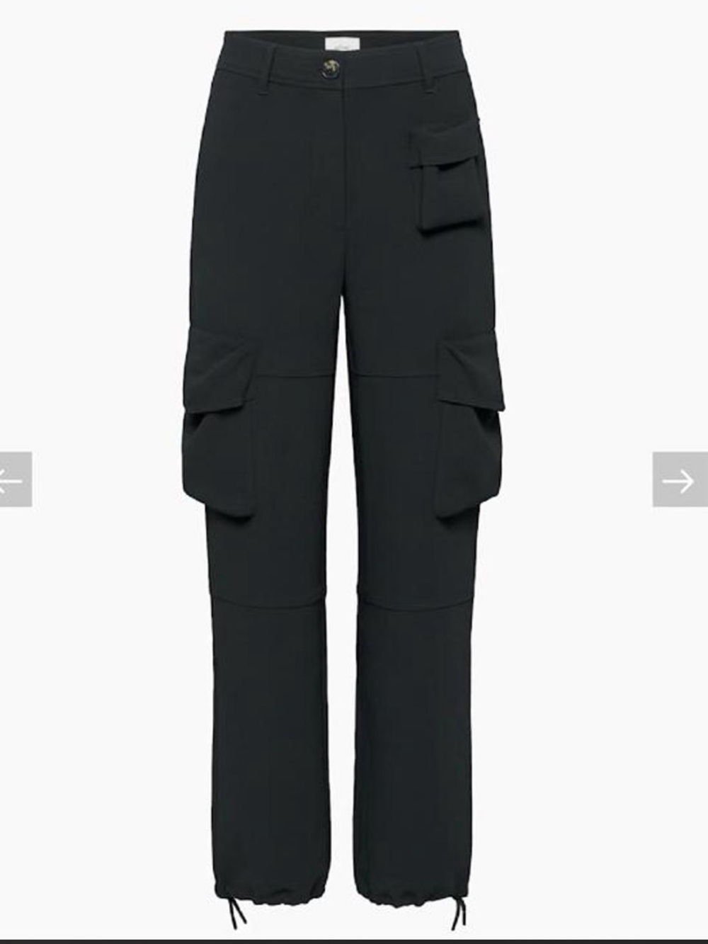 Wilfred Aritzia Project Cargo Pants Black NWT Size 10 Utility Parachute